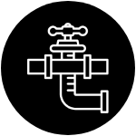 Water valve and pipe illustration